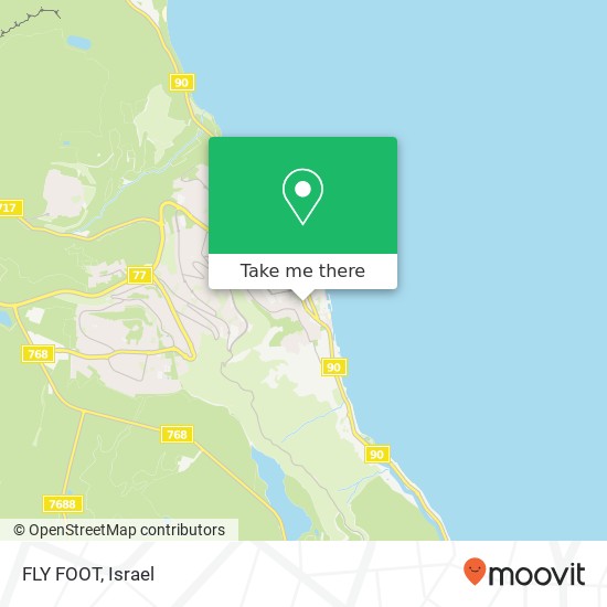 Карта FLY FOOT, הגליל טבריה, כנרת, 14200