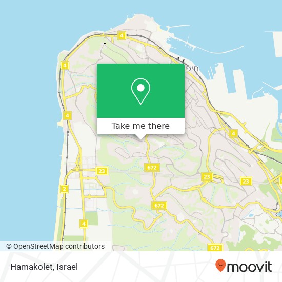 Hamakolet, קדימה 2 כרמל ותיק, חיפה, 34382 map