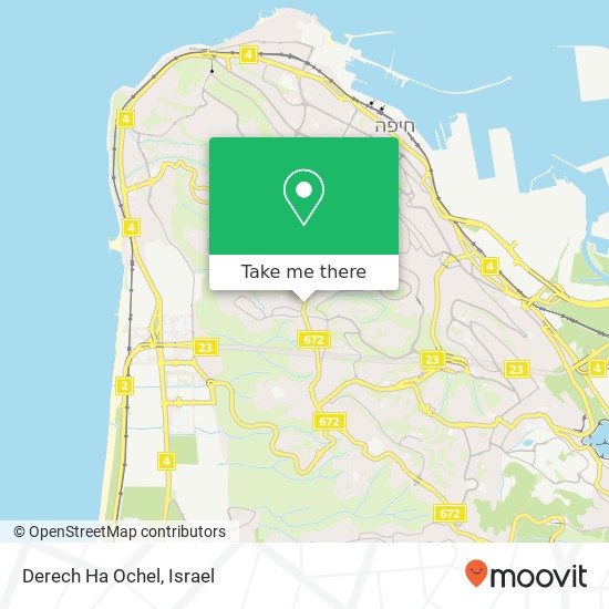 Карта Derech Ha Ochel, אילות כרמל מרכזי, חיפה, 30000