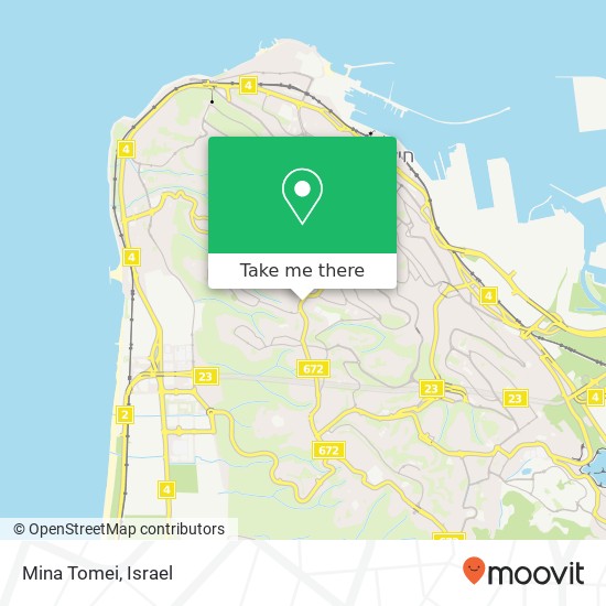 Карта Mina Tomei, שדרות מוריה כרמל מרכזי, חיפה, 30000
