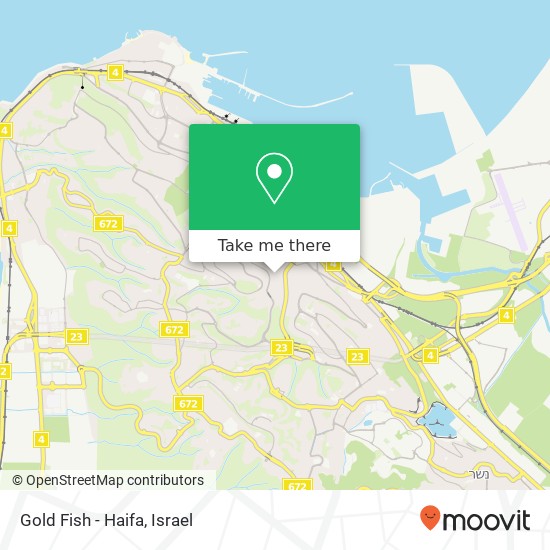 Gold Fish - Haifa, אהבת ישראל גאולה, חיפה, 30000 map
