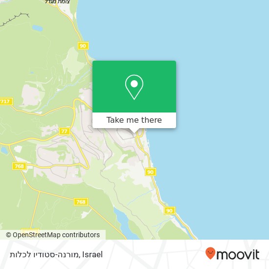 מורנה-סטודיו לכלות, העצמאות טבריה, כנרת, 14000 map