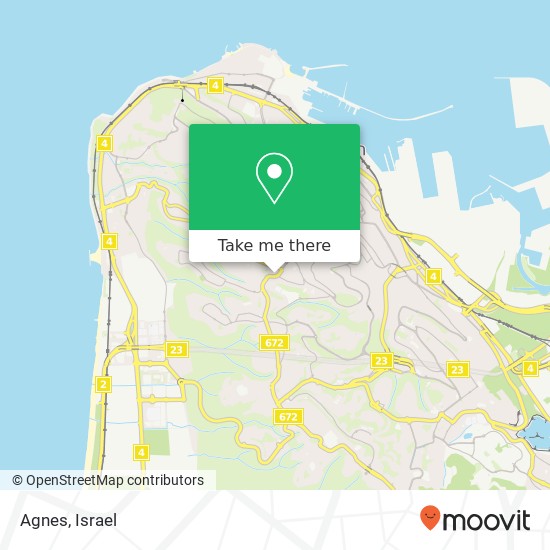 Agnes, דונה גרציה חיפה, חיפה, 30000 map