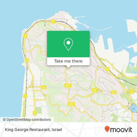 Карта King George Restaurant, כרמל מרכזי, חיפה, 30000
