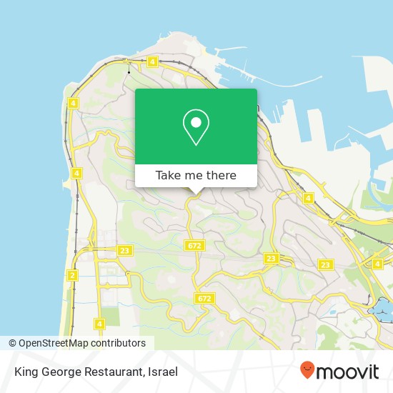 King George Restaurant, כרמל מרכזי, חיפה, 30000 map