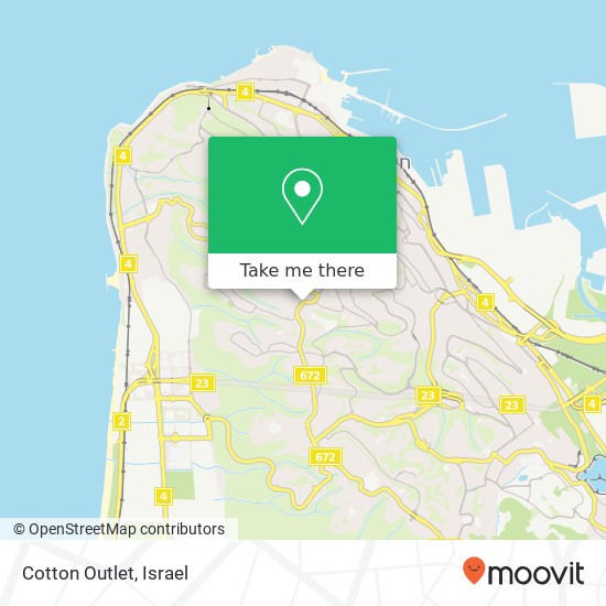 Карта Cotton Outlet, שדרות מוריה חיפה, חיפה, 30000
