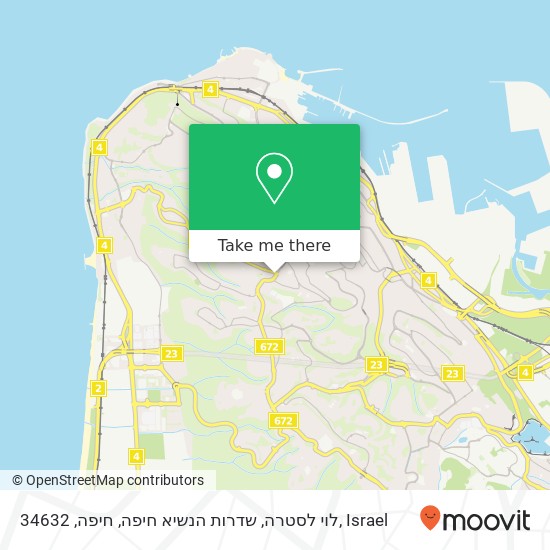 לוי לסטרה, שדרות הנשיא חיפה, חיפה, 34632 map