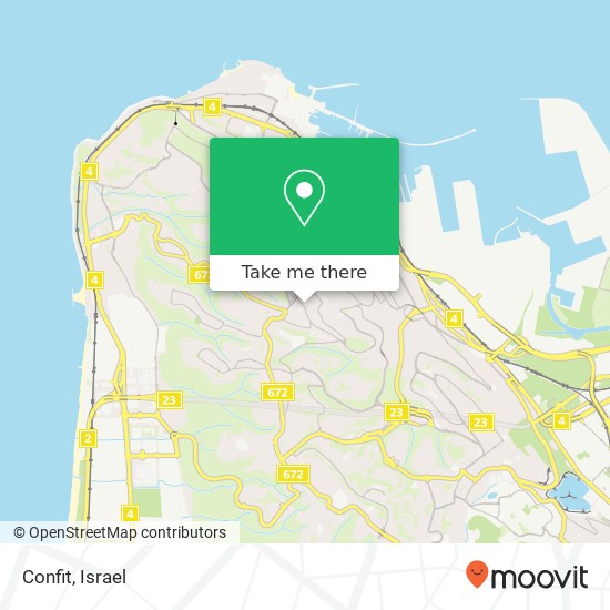 Карта Confit, יפה נוף יפה נוף, חיפה, 34454