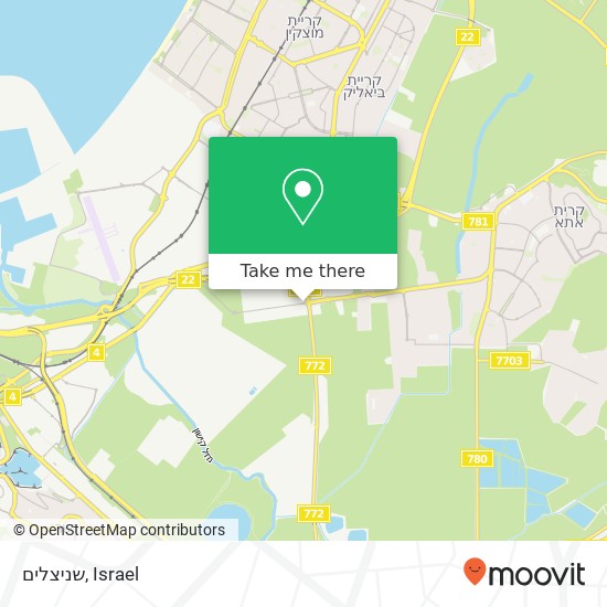 שניצלים, התעשיה קרית אתא, חיפה, 28000 map