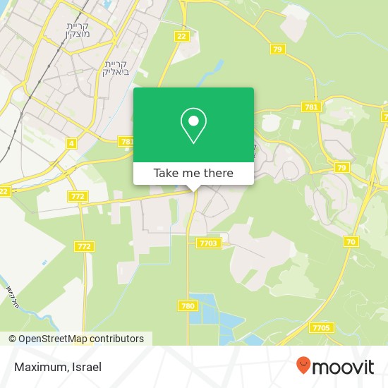 Maximum, מורדי הגטאות קרית אתא, חיפה, 28504 map