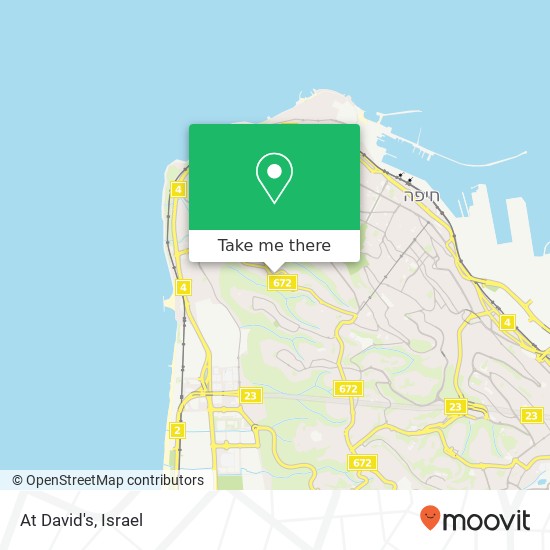 Карта At David's, דרך הים כרמל מערבי, חיפה, 30000