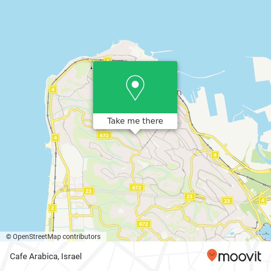 Cafe Arabica, שדרות הנשיא חיפה, חיפה, 30000 map