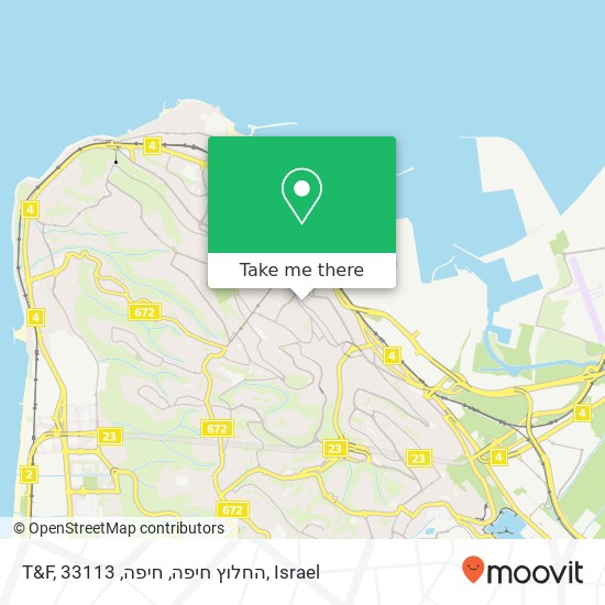 Карта T&F, החלוץ חיפה, חיפה, 33113