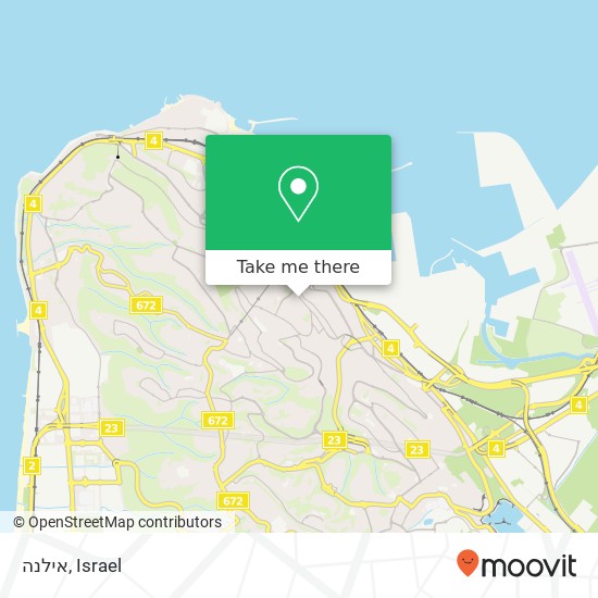 אילנה, יפה הלל חיפה, חיפה, 30000 map