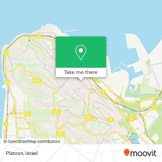 Карта Platoon, הרצל חיפה, חיפה, 33504