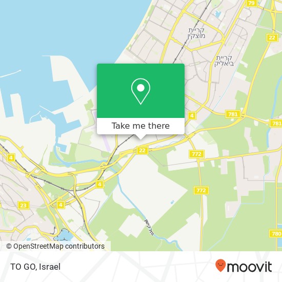 TO GO, הקיטור אזור התעשייה הישן, חיפה, 30000 map