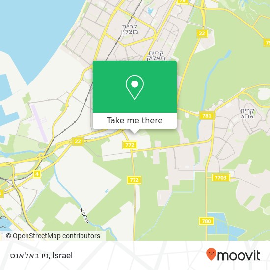 ניו באלאנס, קרית אתא, חיפה, 28000 map
