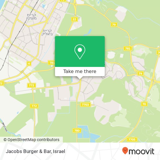 Jacobs Burger & Bar, העצמאות קרית אתא, 28000 map