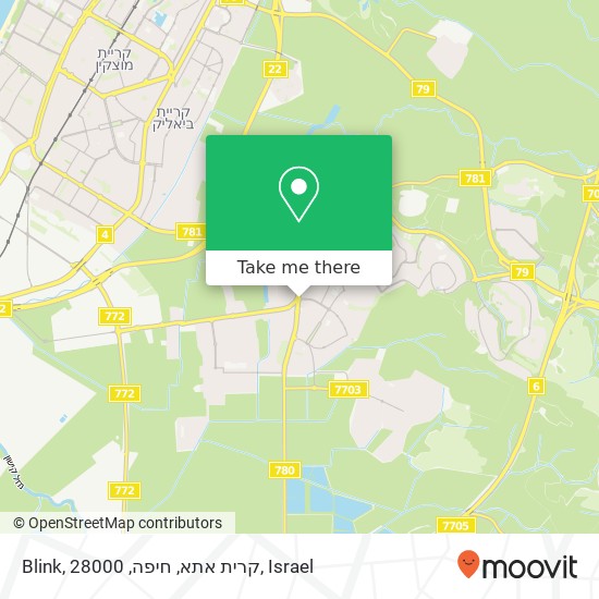 Карта Blink, קרית אתא, חיפה, 28000