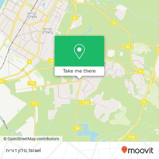 Карта סלון דורית, זבולון קרית אתא, חיפה, 28503