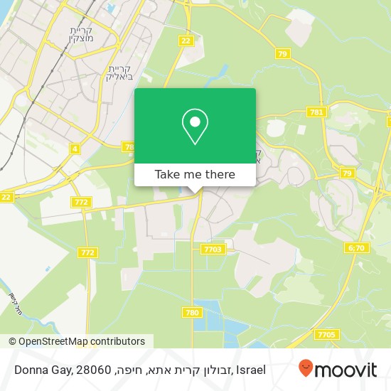 Карта Donna Gay, זבולון קרית אתא, חיפה, 28060