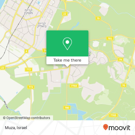 Карта Muza, זבולון קרית אתא, חיפה, 28060