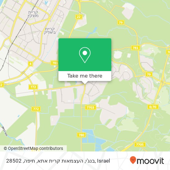 Карта בנג'י, העצמאות קרית אתא, חיפה, 28502