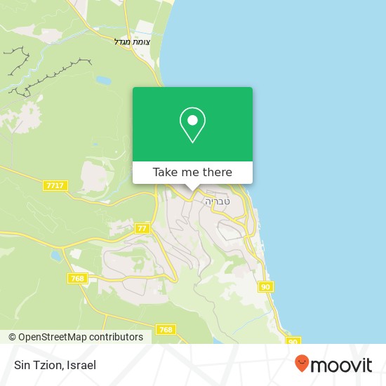 Sin Tzion, דהאן שמעון טבריה, 14221 map