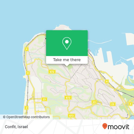 Карта Confit, עבאס, חיפה, 30000