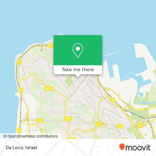 Карта Da Loco, הרצליה חיפה, חיפה, 33301