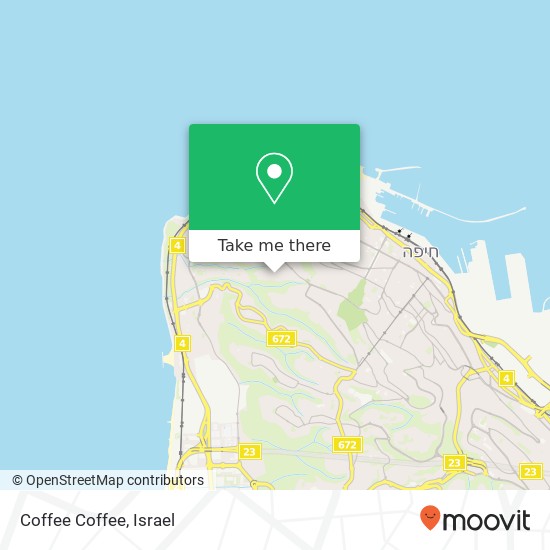 Карта Coffee Coffee, ז'בוטינסקי כרמל צרפתי, חיפה, 35702