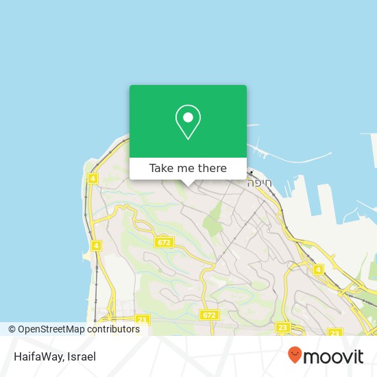HaifaWay, דרך סטלה מריס עבאס, חיפה, 30000 map
