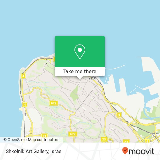 Карта Shkolnik Art Gallery, אנילביץ מרדכי המושבה הגרמנית, חיפה, 35023