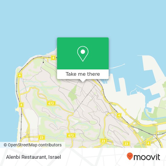 Карта Alenbi Restaurant, דרך אלנבי 43 מאי, חיפה, 33266