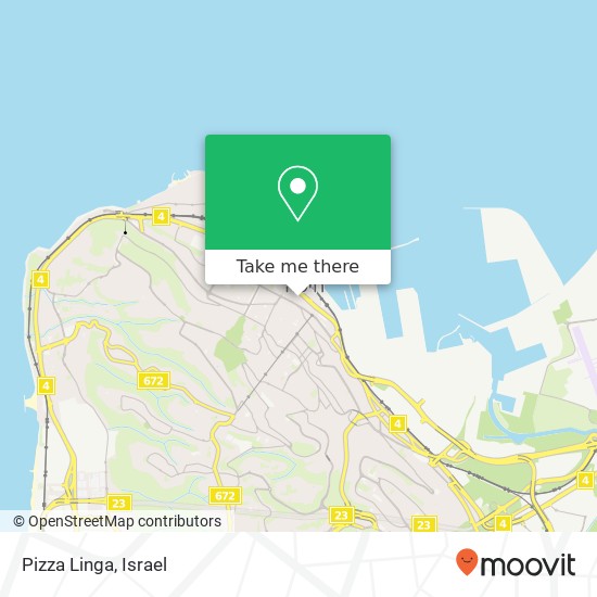 Карта Pizza Linga, דרך יפו 40 עיר תחתית, חיפה, 33261