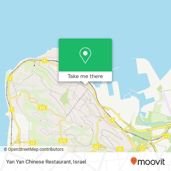Карта Yan Yan Chinese Restaurant, דרך יפו 26 עיר תחתית, חיפה, 33261