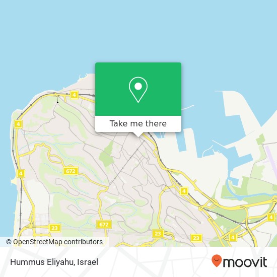 Hummus Eliyahu, שיבת ציון ואדי ניסנאס, חיפה, 33091 map