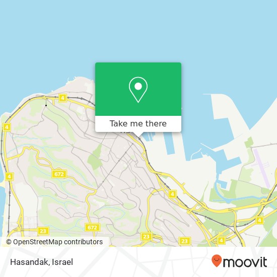 Hasandak, קדושי בגדד עיר תחתית, חיפה, 30000 map