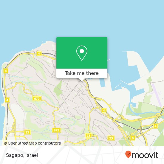 Карта Sagapo, שדרות הפלי"ם חיפה, חיפה, 30000