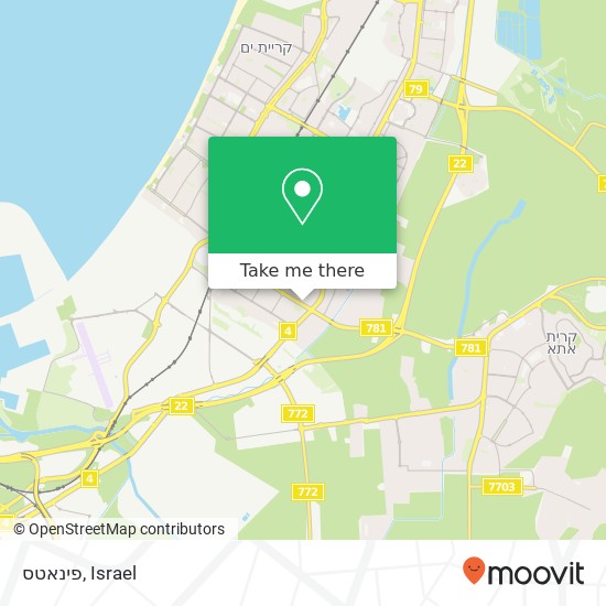Карта פינאטס, אח"י אילת 60 קרית חיים מזרחית, חיפה, 26260