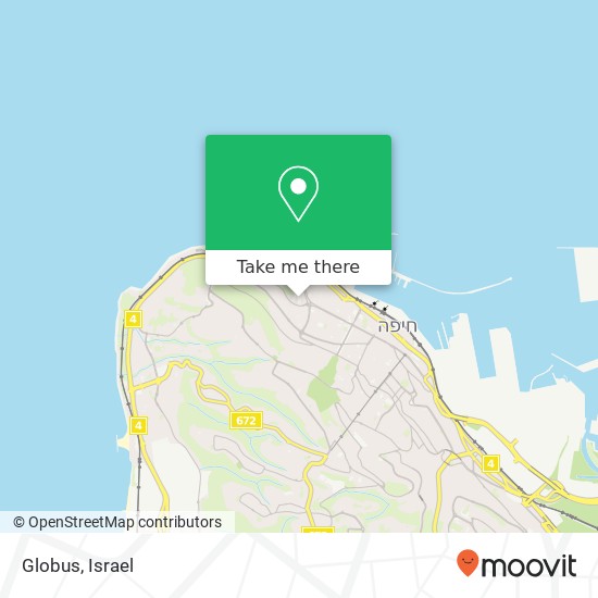 Globus, כיכר מאירהוף חיפה, חיפה, 30000 map