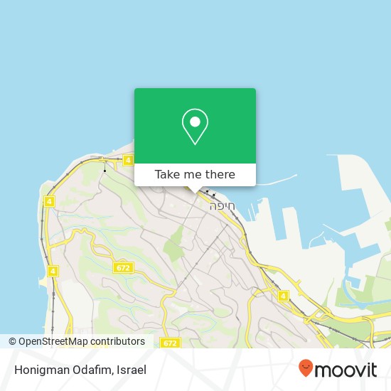 Карта Honigman Odafim, דרך יפו חיפה, חיפה, 33413
