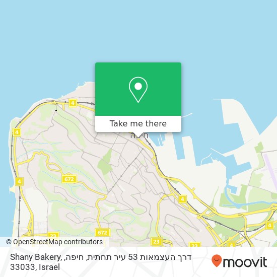 Shany Bakery, דרך העצמאות 53 עיר תחתית, חיפה, 33033 map