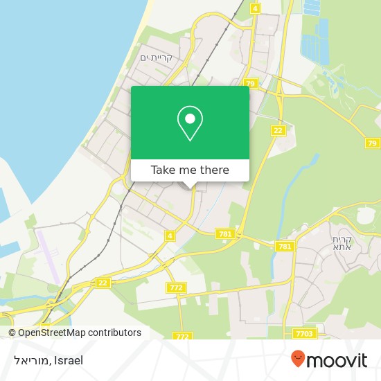 מוריאל, שדרות גושן משה קרית מוצקין, חיפה, 26000 map