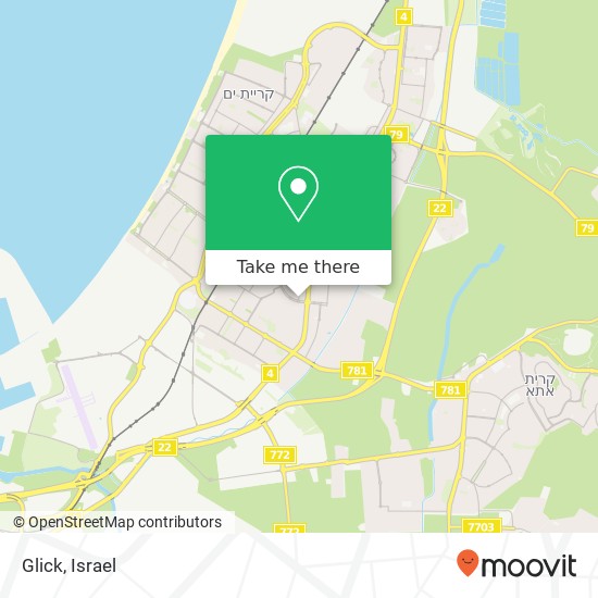 Glick, דבורה קרית מוצקין, חיפה, 26363 map