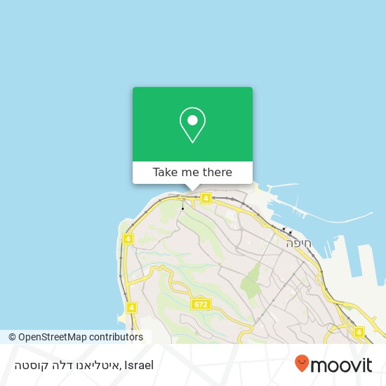 Карта איטליאנו דלה קוסטה, העליה השניה בת גלים, חיפה, 35471