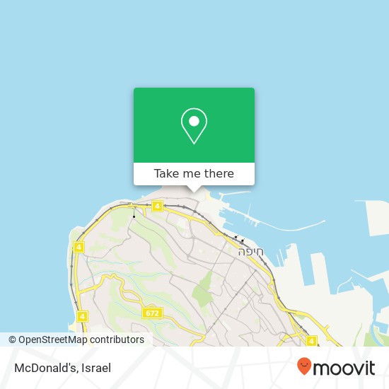 McDonald's, חיפה, חיפה, 30000 map