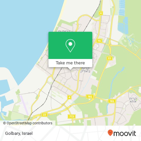 Карта Golbary, שדרות גושן משה קרית מוצקין, חיפה, 26313