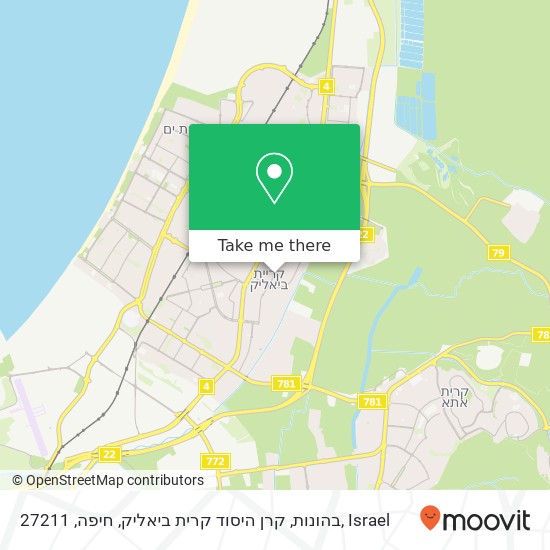 בהונות, קרן היסוד קרית ביאליק, חיפה, 27211 map