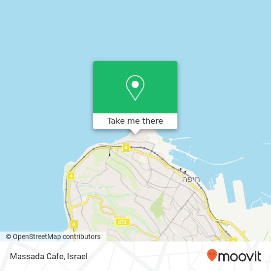 Massada Cafe, השרון בת גלים, חיפה, 30000 map